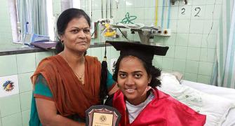 The medical student who received her degree in the ICU