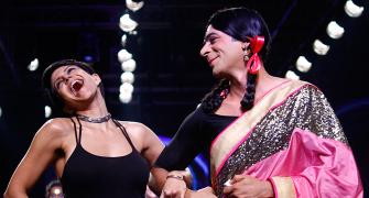 What a drag! Sunil Grover takes to the runway for Mandira Bedi