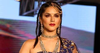 WOW! Sunny Leone is a royal bride in blue
