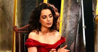 Pics! Kangana is red hot in a plunging gown