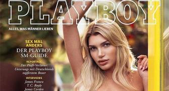 Smoking hot! Giuliana Farfalla strips for Playboy cover