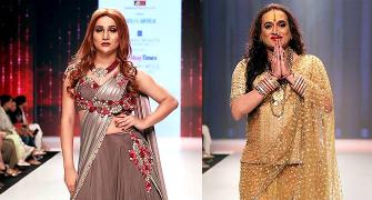 Transgender hero Laxmi opens fashion week