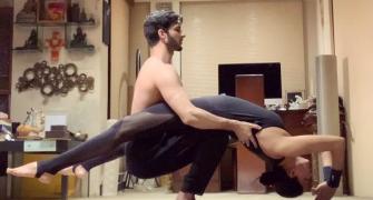 Couple Goals! Sushmita's HOT yoga with Rohman