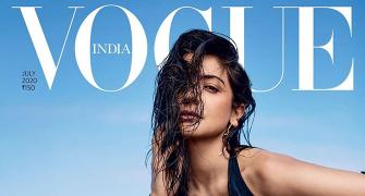Anushka sizzles in a blue swimsuit