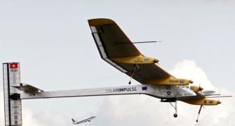 Solar Impulse-2 takes off for Varanasi from Ahmedabad