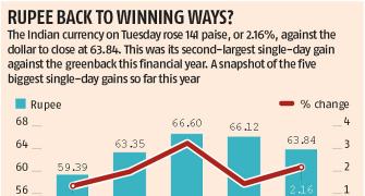 Rupee: 5 biggest single-day gains