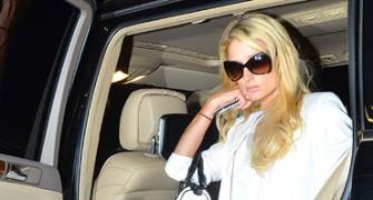 Pix: Paris Hilton bids goodbye to India