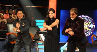 PIX: Shah Rukh, Katrina on KBC sets