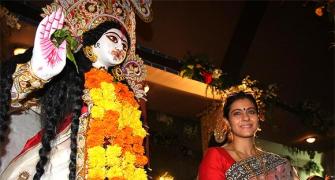 PHOTOS: Kajol celebrates Durga Puja