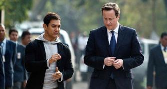 PIX: Aamir Khan's day out with British PM David Cameron