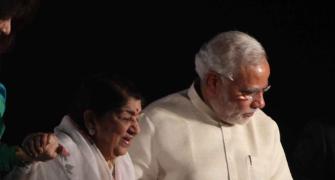 PIX: Narendra Modi felicitates Lata Mangeshkar