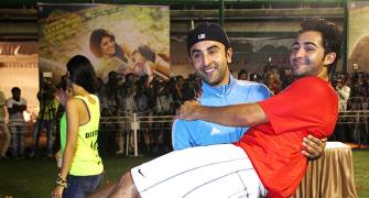 PIX: Ranbir plays football with cousin Armaan Jain