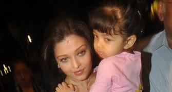 Pix: Aishwarya leaves for Cannes with Aaradhya