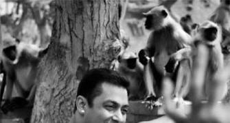 Salman Khan's day out with monkeys!