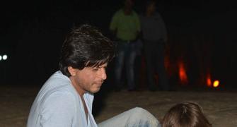 PIX: Shah Rukh Khan has fun on the beach