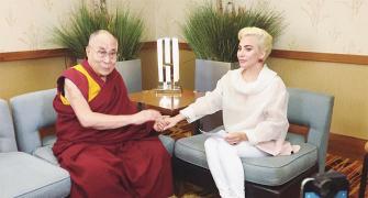 Lady Gaga meets the Dalai Lama