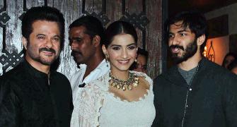 PIX: Anil Kapoor celebrates Diwali with Sonam, Harshvardhan