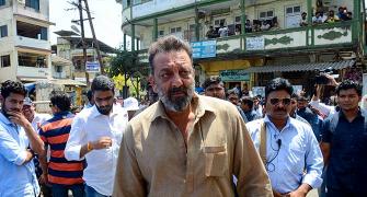 PIX: Sanjay Dutt shoots in Mumbai