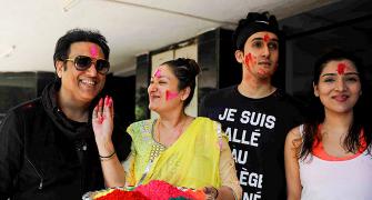 PIX: Govinda celebrates Holi with family