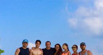 PIX: The Khans holiday in Maldives