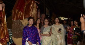 PIX: Kajol, Tanishaa celebrate Durga Puja