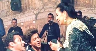 PIX: Salman, SRK sing at Sonam-Anand reception