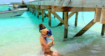 Taimur and Inaya discover the beach