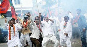 Telangana supporters celebrate statehood 