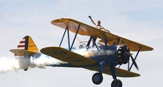 IN PICS: Wing walker plunges 200 feet to his death