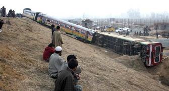 In PHOTOS: Train derails in Kashmir, 20 injured