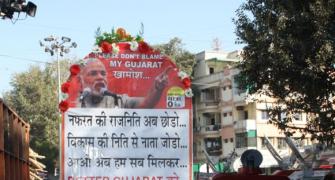 BJP thanks people, accuses Cong of communalising Guj polls