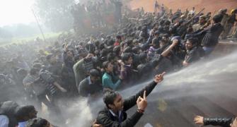 PIX: Gangrape protests rock Raisina Hills; 30 injured