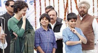 First Look: Priyanka's kids on UP poll scene