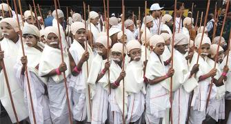 PHOTOS: March of young Gandhis creates world record