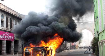 PIX: Charminar cordoned off, Hyderabad turns tense