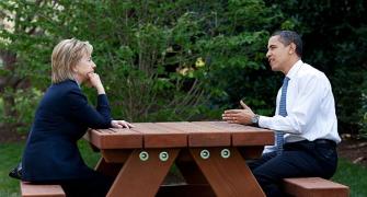 President Obama meets former Secretary of State Hillary at White House