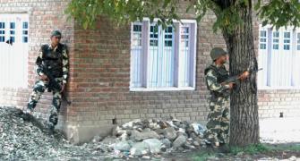 PIX: 3 militants, policeman killed in gunfight in Kashmir