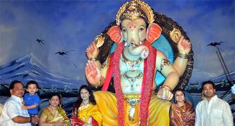 PHOTOS: Maharashtra's netas bring Ganpati home