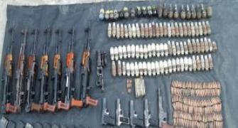 Two militant hideouts busted in Kashmir, arms seized