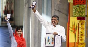 India's Satyarthi, Pakistan's Malala receive Nobel Peace Prize