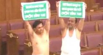 RJD MLAs go shirtless in UP assembly