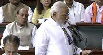 PHOTOS: First-time MP Modi takes oath in Lok Sabha