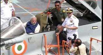 In PHOTOS: PM Modi's day aboard INS Vikramaditya