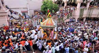 Lord Jagannath's rath rolls out in Ahmedabad