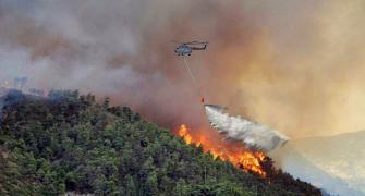 Major forest-fire outside Vizag, IAF choppers deployed