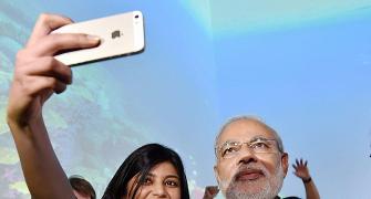 Modi Down Under: PM takes a selfie with students