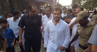 Rahul Gandhi visits rain-hit Puducherry, says 'not the time for politics'