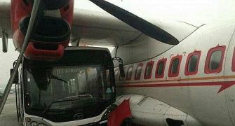 Jet Airways bus rams into Air India aircraft in Kolkata