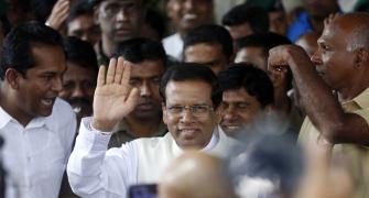 Sirisena sworn-in as Sri Lanka's new president