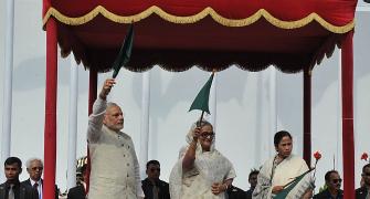 Modi, Hasina and Mamata flag off new bus services